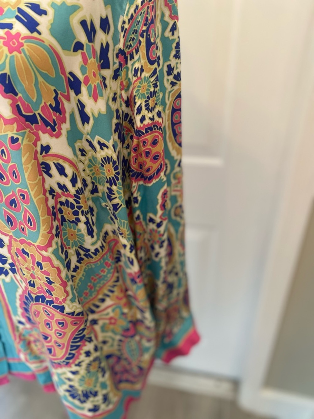 Haute Hippie button down blouse with abstract paisley floral print - Picture 4 of 9